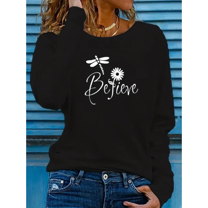 Kadın Uzun Kollu Bisiklet Yaka çiçek Desenli Viskon Bluz