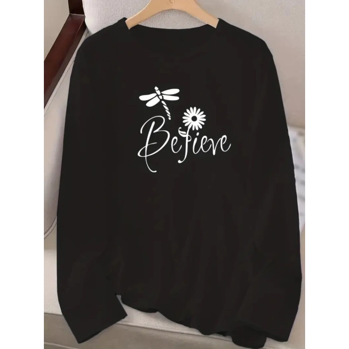 Kadın Uzun Kollu Bisiklet Yaka çiçek Desenli Viskon Bluz