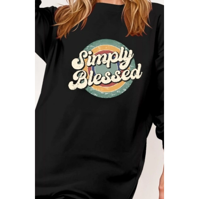 Kadın Uzun Kollu Bisiklet Yaka Yazılı Viskon Iki Iplik Elbise