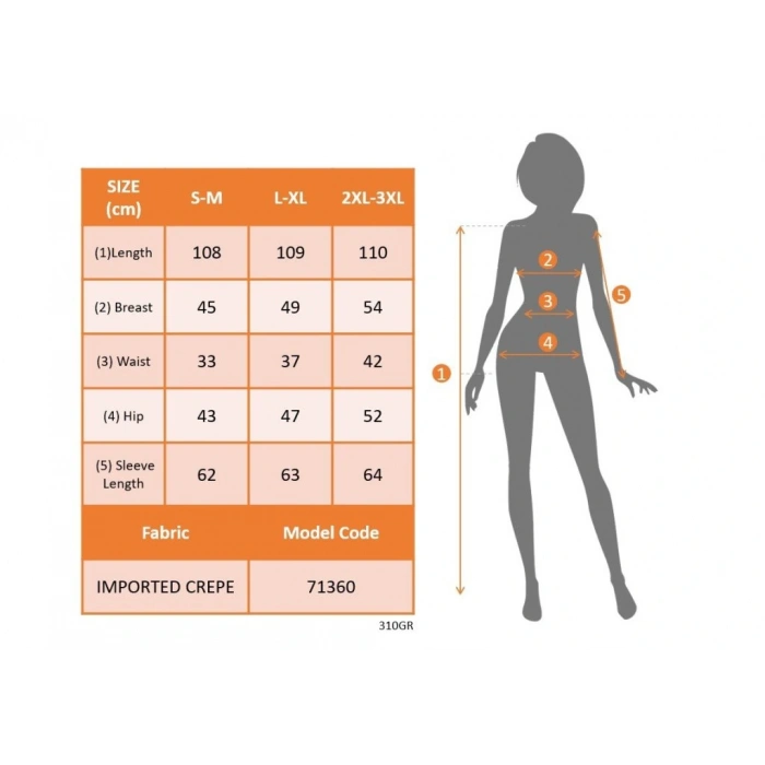 Kadın Uzun Kollu Geometrik Yaka Midi Ithal Krep Elbise