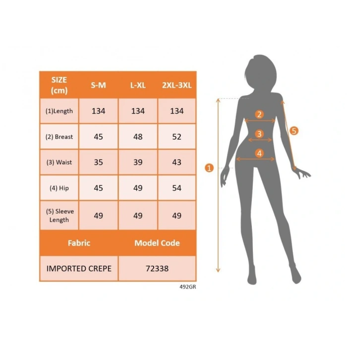Kadın Uzun Kollu Kruvaze Yakalı Taş Ve Tül Detaylı Uzun Ithal Krep Elbise