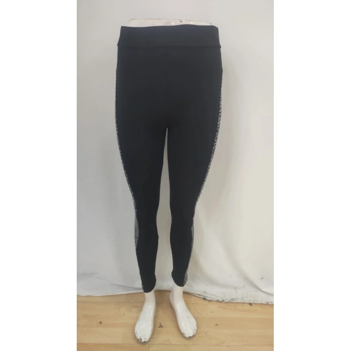 Kadın Yüksek Bel Yarı şerit Pul Payetli Dalgıç Tayt