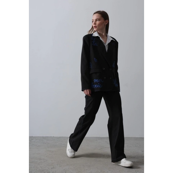 Kalpli Ceket Takım - Siyah