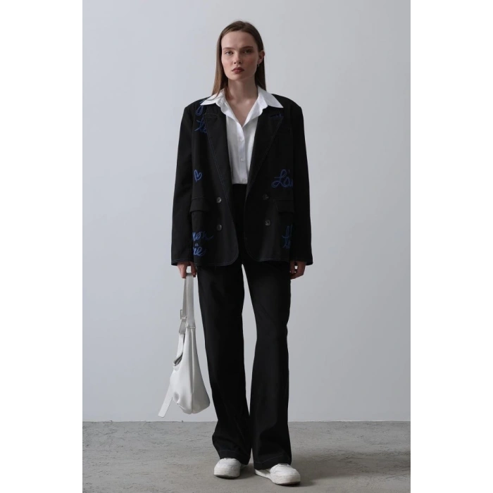 Kalpli Ceket Takım - Siyah