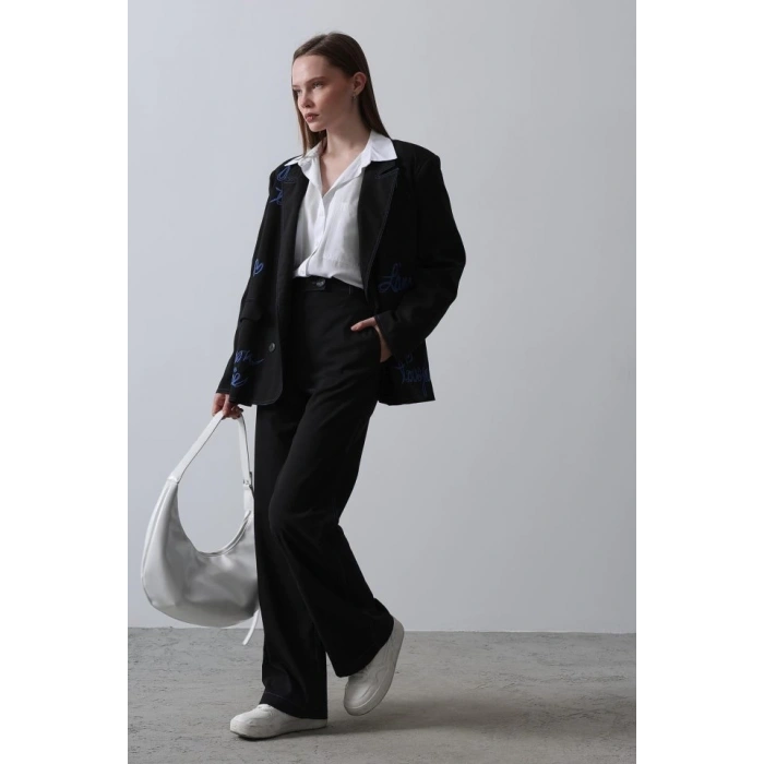 Kalpli Ceket Takım - Siyah