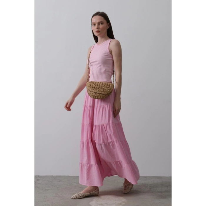 KAT KAT KETEN ETEK - Şeker Pembe