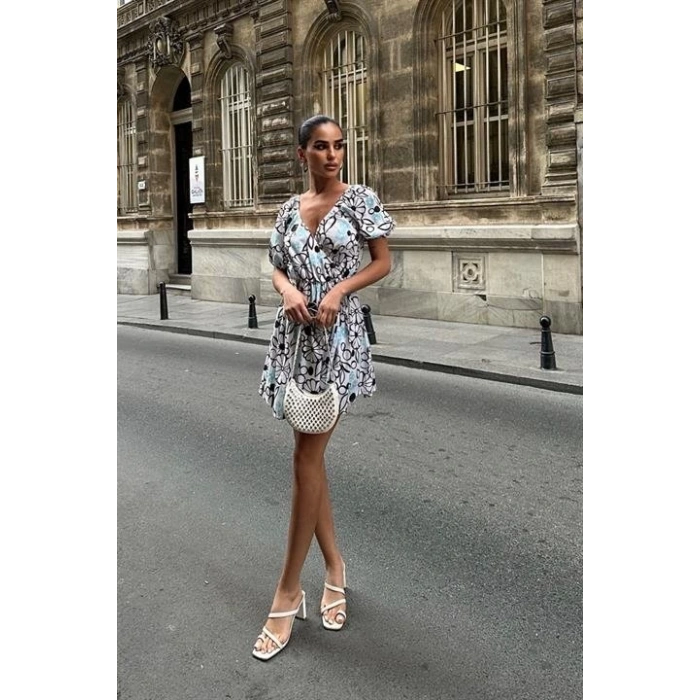 Lindsey Çiçek Desenli Elbise 2276-10