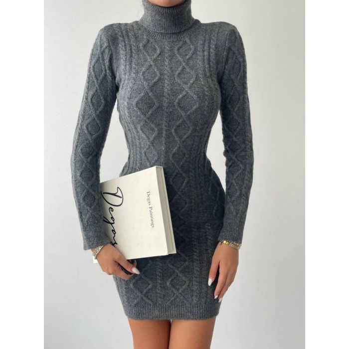 Livorna Boğazlı Mini Elbise