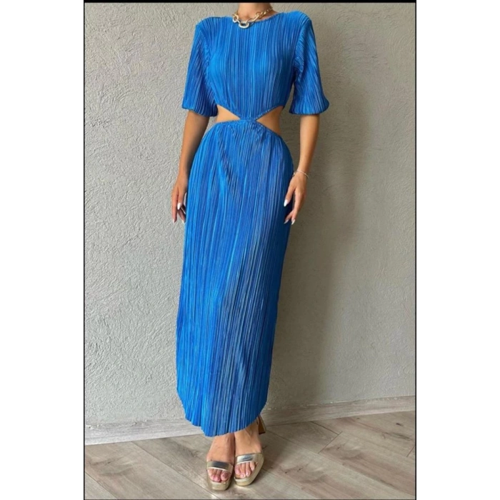 Mavi Piliseli Elbise