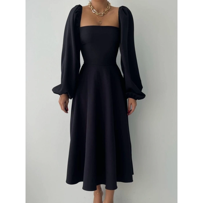 Nouna Balon Kol Elbise