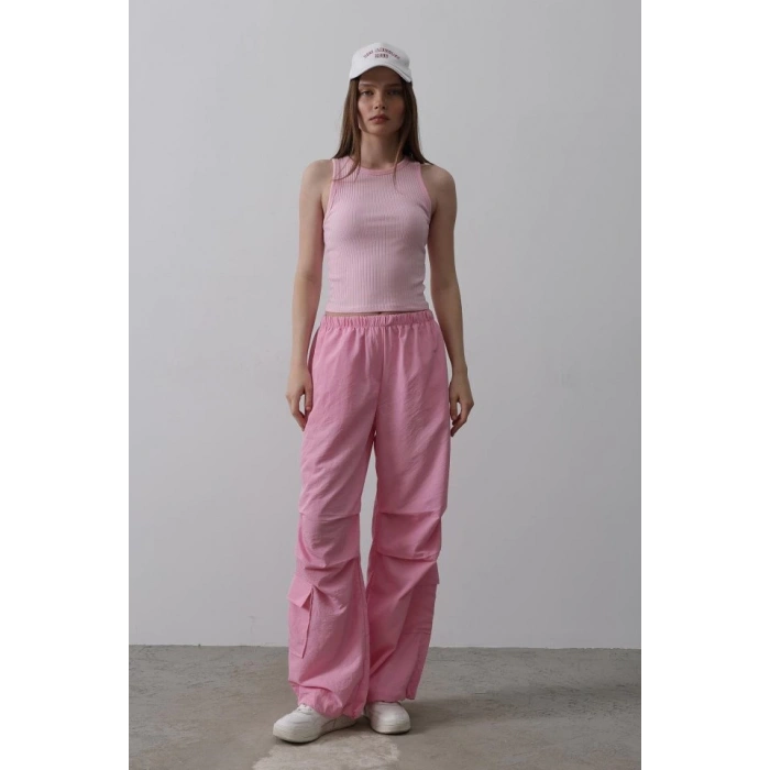 Paraşüt Cargo Pantolon - Pembe