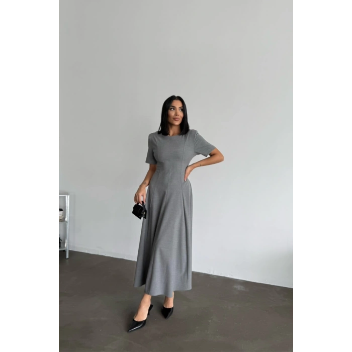 POLİVİSKON ELBİSE - Gri
