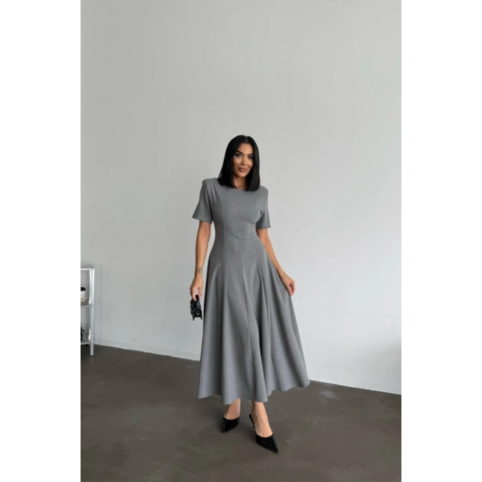 POLİVİSKON ELBİSE - Gri