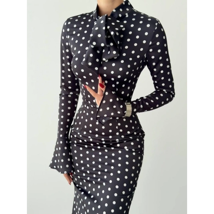 Potenza Puantiyeli Elbise