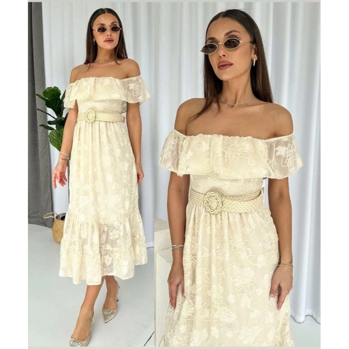 Reget Kemerli Elbise