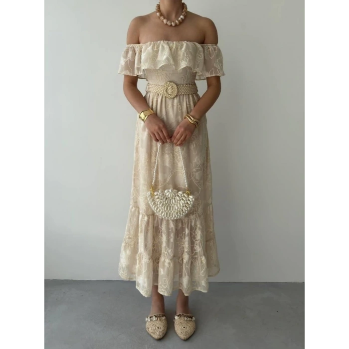 Reget Kemerli Elbise