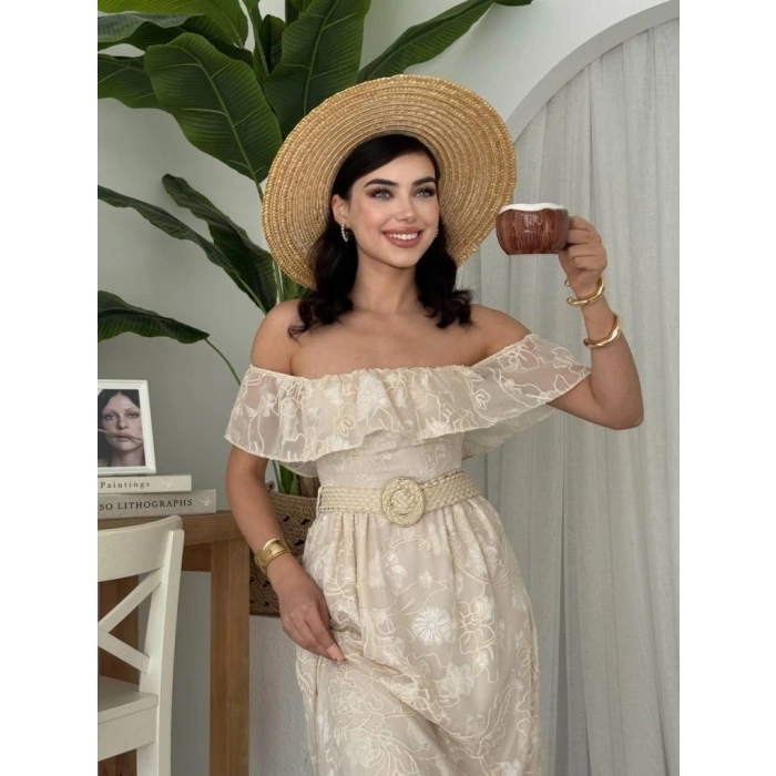 Reget Kemerli Elbise