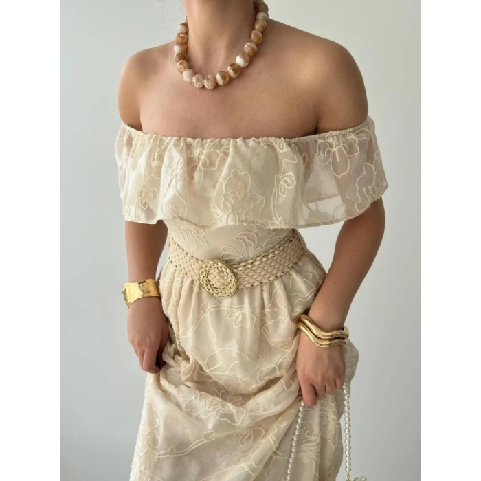 Reget Kemerli Elbise