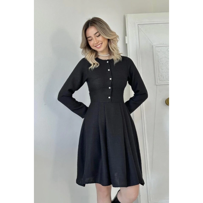 Siyah Kısa Klasik Elbise