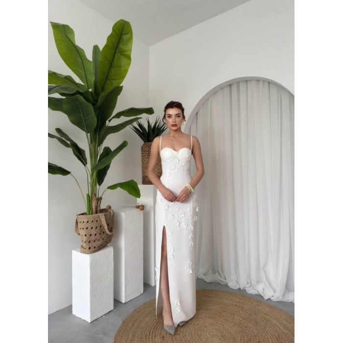 Stor Gül Detaylı Elbise