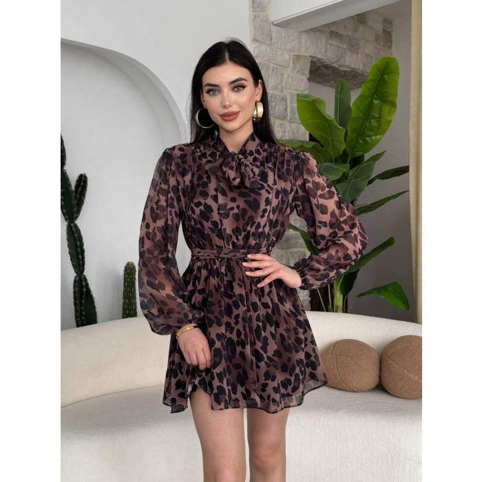 Tepa Fiyonk Detay Elbise