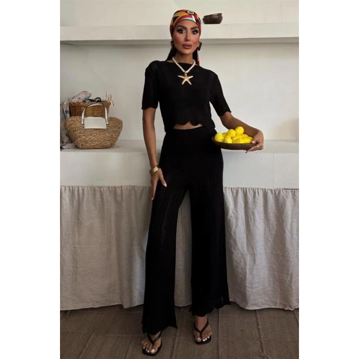 Triko Bluz Pantolon İkili Takım 10084-025