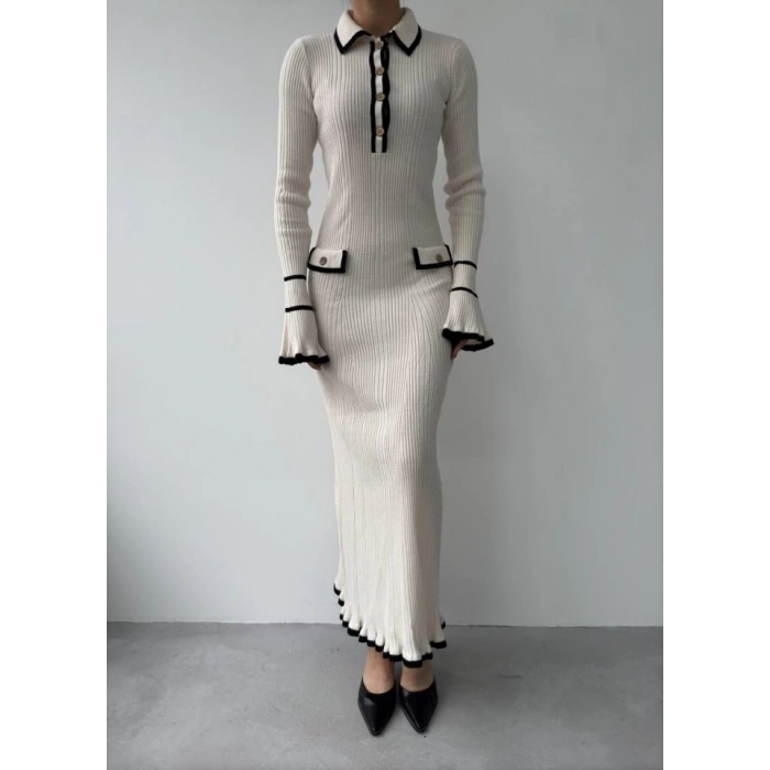 Wale Cep Detaylı Elbise