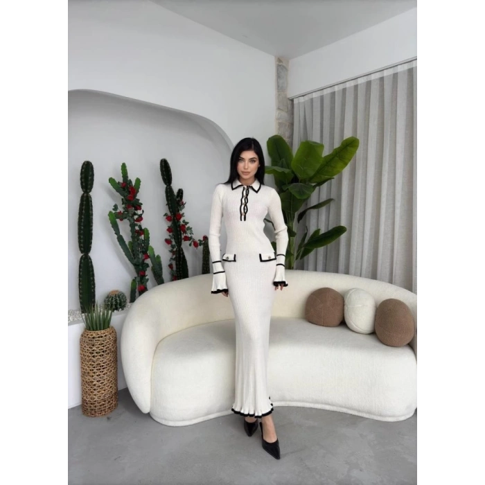 Wale Cep Detaylı Elbise