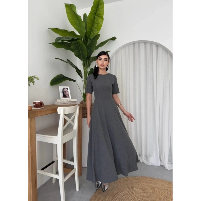 Wera Pliseli Midi Elbise