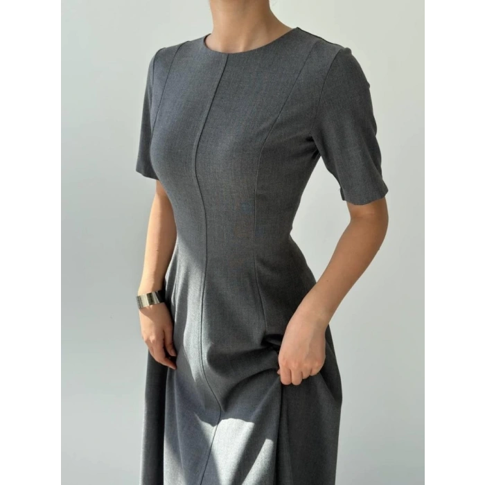 Wera Pliseli Midi Elbise