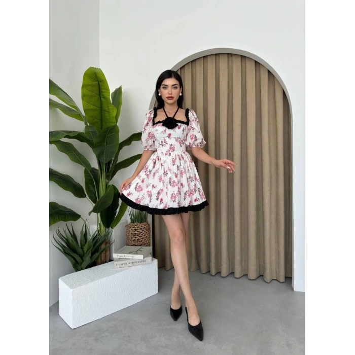 Wismar Gül Detay Elbise