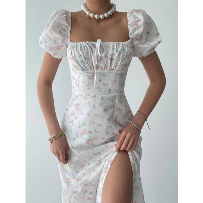 Zeze Balon Kol Elbise