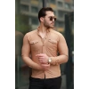 Erkek çift Cepli çıtçıt Düğmeli Uzun Kollu Gömlek