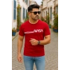 Erkek Kısa Kollu Nasa Baskı Basic Erkek T-shirt