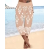 Kadın Beli Lastikli Etnik Desenli Kapri Süprem Pantolon