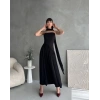 Kadın  Boğaz Kolsuz Maxi Boy Kalem Elbise