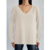 Kadın Uzun Kollu V Yaka Triko Bluz