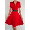 Kırmızı Kemerli Spor Elbise