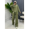 Mint Klasik Fitilli Kazak Ve Pantolon Takım