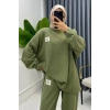 Mint Klasik Fitilli Kazak Ve Pantolon Takım