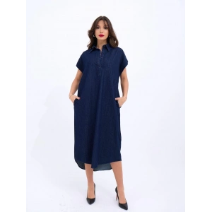 7348 KOT ELBİSE-MAVİ