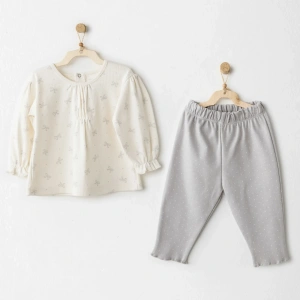 Andywawa Ac26253 Baby Bow Bliss 2li Takım Ekru