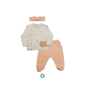 Bistyle 3lü Zıbın Takım Fluffy And Lovely 13106 Bej