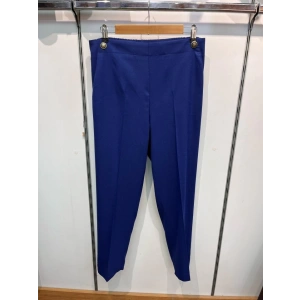 Dekorati̇f Düğmeli̇ Arka Bel Lasti̇kli̇ Pantolon