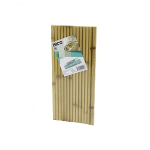 D.gen  Düz Kanallı  Çift Taraf=düz - Kanallı Ahşap Bambu Servis Sunum Tahtası  17 X 39 X 1.5cm