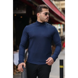 Erkek Balıkçı Yaka Modal Kumaş Esnek Kazak