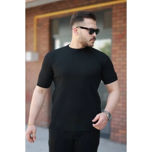 Erkek Bisiklet Yaka örgü Desenli Kısa örme Triko Kısa Kollu T-shirt