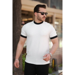 Erkek Bisiklet Yaka örme Pamuklu Kumaş Kısa Kollu T-shirt