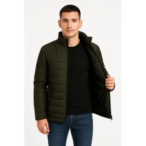 Erkek Bomber Mont Ceket – Su İtici Kumaş, Kapitone Astarlı, Fermuarlı, Kışlık - Haki