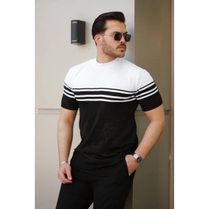 Erkek çizgili Kısa Kollu T-shirt